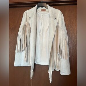 Umgee Faux Suede Fringe Jacket